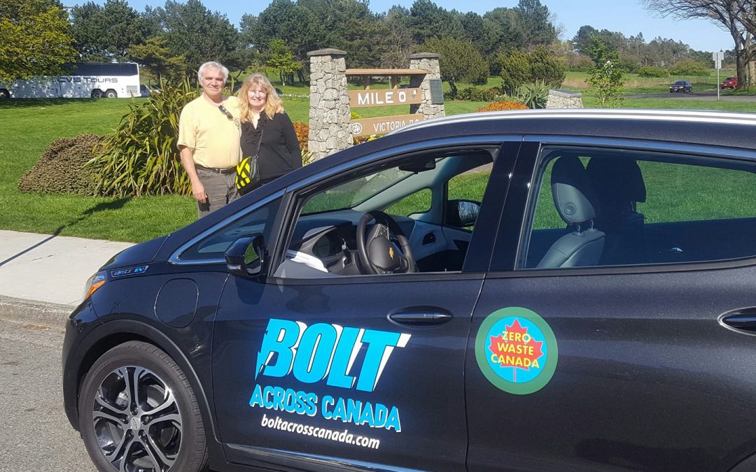 Couple Bolts Across Canada to Promote Zero Waste and Electric Vehicles