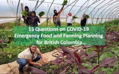 15 Questions on Emergency Food and Farming Planning for British Columbia