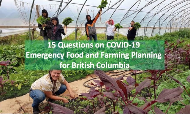 15 Questions on Emergency Food and Farming Planning for British Columbia