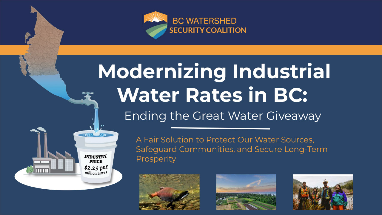 Modernizing Industrial Water Rates in BC: Ending the Great Water Giveaway