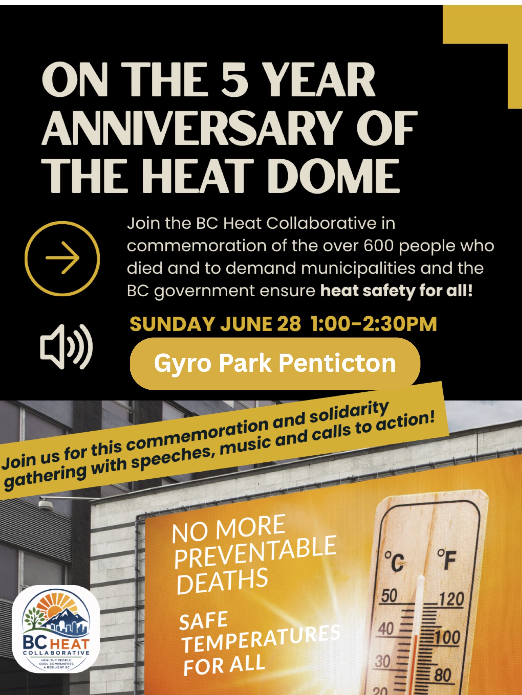 Heat Dome 5th Commemoration & Solidarity Gathering Penticton